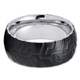 thumbnail image 4 of 8mm- Black Tungsten Wedding Band - Tire Ring - Tire Design Ring - Tungsten (8.5), 4 of 4