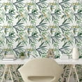 thumbnail image 2 of Ambesonne Exotic Theme Peel & Stick Wallpaper for Home, Tree Leaves Simple Art, 13"x72", Fern Green Blue Grey, 2 of 5