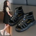 thumbnail image 3 of Sandalias de verano para niñas, estilo grande, con suela suave y punta abierta, zapatos de princesa para niñas pequeñas, zapatos romanos para bebés y niños, 3 of 6