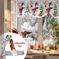 thumbnail image 5 of Red Christmas Snowman Tie Up Valances Curtain, Xmas Balls Pine Tree Snowflake Grey Adjustable Rod Pocket Short Window Treatment Tie Up Curtains Valances for Kitchen Living Room Bathroom 42x18 Inches, 5 of 9