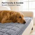 thumbnail image 3 of decorUhome Couch Covers for 2 Cushion Couch Sofa, Non Slip Fuzzy Couch Covers for Pets, Washable Slipcover for Dogs(Grey, 27.6" x 59"), 3 of 10