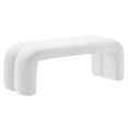 thumbnail image 2 of Modway Dax Solid Wood Frame and Chenille Upholstered Accent Bench in Frost, 2 of 9