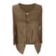 thumbnail image 5 of ICHUANYI Clearance Women's Ethnic Jacket Round Neck Sleeveless Cardigan Vintage Solid Lightweight Coat(Green, XXL) ICHUANYI WER2023080902895, 5 of 7