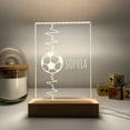 thumbnail image 5 of Custom Personalized Name LED Wood Stand Soft Night Light Up Table Lamp Boys Girls Sports Baseball Ball Softball Heartbeat Room Décor Gift, 5 of 9