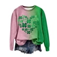 thumbnail image 4 of Chemise de la Saint-Patrick pour Femmes, Chandails en Molleton Décontractés à Manches Longues, Imprimé Graphique Amusant, 4 of 5