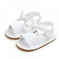 thumbnail image 3 of GYRATEDREAM Baby Girls Sandals Soft Sole Summer Infant Dress Shoes Baby Flat Beach Shoes Newborn Crib Shoes First Walkers 0-18 Months, 3 of 6