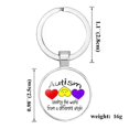 thumbnail image 2 of AUTISM Awareness Children Keychain For Boy Girls Glass Pendant Keyring Mom Key chain Accessories Gift, 2 of 5