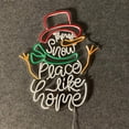thumbnail image 4 of Handmadetneonsign There's Snow Peace Like Home Snowman Neon Sign, Merry Christmas Wall Art Decor, Home Wall Decor, 4 of 5