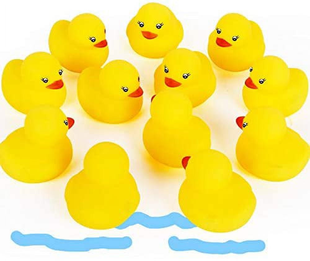Novelty Place 48Pcs Plastic Duck Float Ducky Baby Bath Shower Toy, Yellow Mini Bath Duckies - Birthday Gift Party Favor Bathtub Decoration