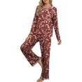 thumbnail image 3 of DreamFish Women's Pajama Set Long Sleeve Top and Pants with Pockets Soft Lightweight Sleepwear Loungewear, 3 of 6