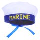thumbnail image 1 of FELTECHELECTR Gorra de capitán marinero unisex, gorra militar para niños, color blanco, para fiestas., 1 of 6