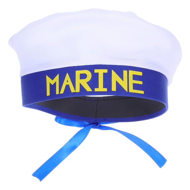 FELTECHELECTR Gorra de capitán marinero unisex, gorra militar para niños, color blanco, para fiestas.