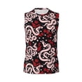 thumbnail image 6 of Lsque Snake And Rose Print Men's Cotton Blend Sleeveless Muscle Shirts (S-3XL)- Moisture Wicking, Odor Protection, UPF 30+,X-Large, 6 of 8