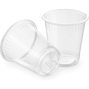 PLASTICPRO 3 Oz Clear Disposable Cups Plastic Cups for Party, 200-Pack