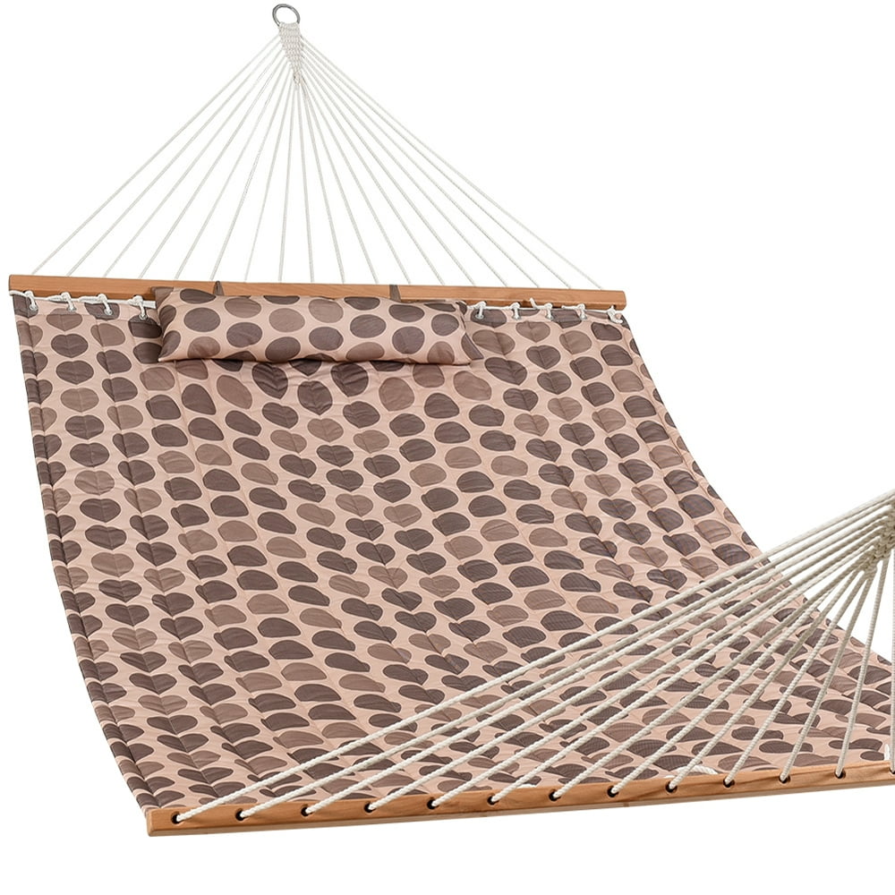 Lazy Daze Hammocks 55" Double Quilted Fabric Hammock Swing with Pillow