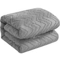 thumbnail image 2 of Lanco Chevron Shabby Chic 7 Piece Comforter Set Grey, Bed Size Queen, 100% Polyester Fill, 2 of 6