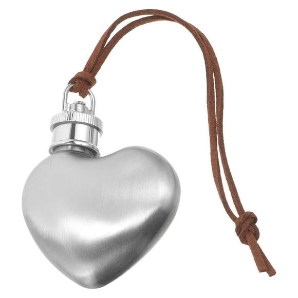 Frasco de cadera para exteriores, portátil, para vino, pequeño, con forma de corazón, de acero inoxidable
