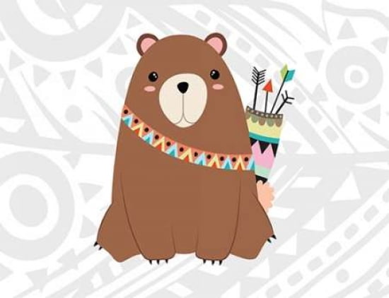Tribal Bear Canvas Art - Tamara Robinson(22X28)