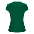 thumbnail image 5 of Miluxas Womens Crew Neck Ribbed Skim Short Sleeve Fitted T Shirts Casual Basic Tight Tees Stretchy Tops for Women Green M(M), 5 of 9