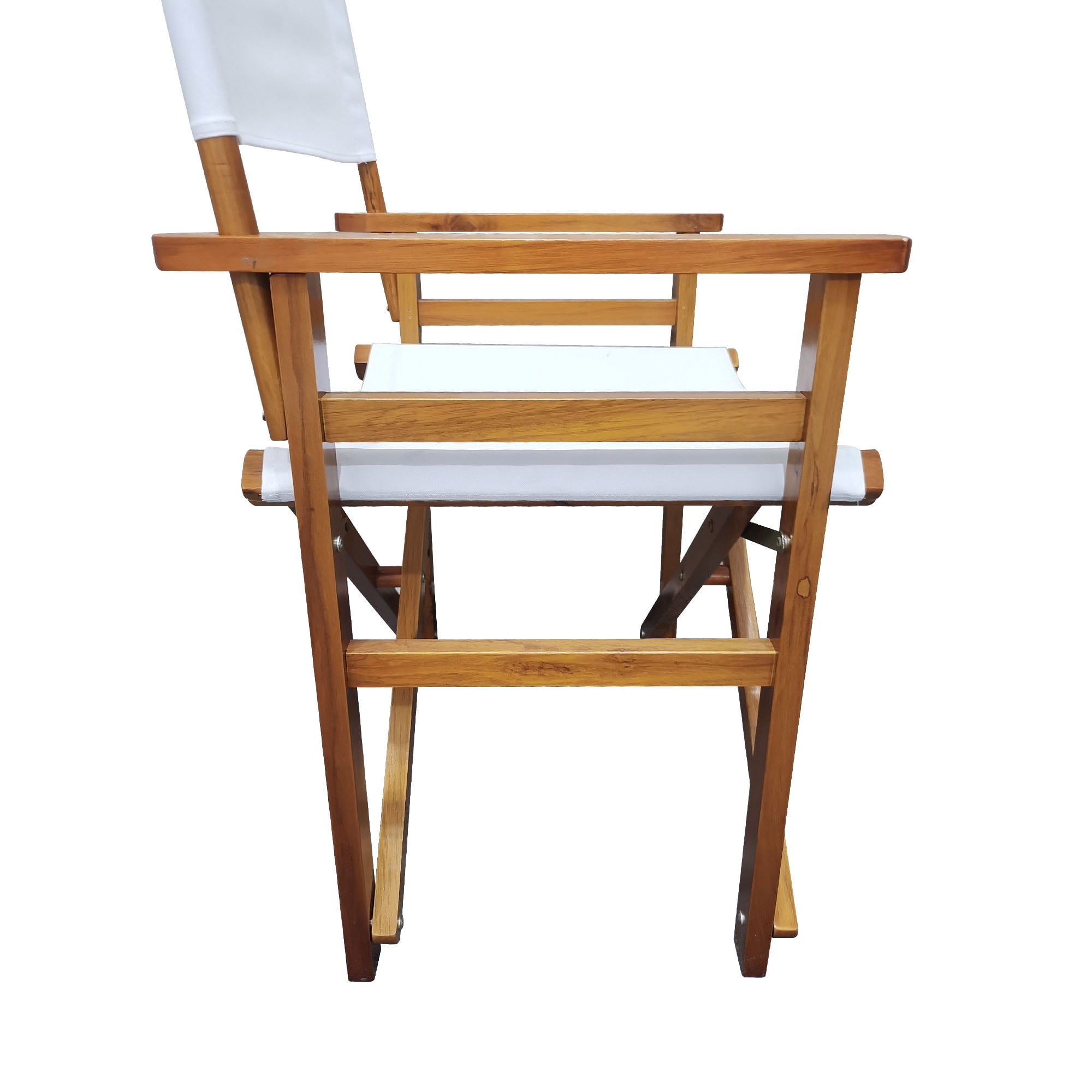 Outdoor Folding Chairs, Director Chairs, Wooden Canvas Folding Director Chair, Set of 2 Chairs with Solid Populus Wood Frame, Foldable Design for Patio Garden Camping Events, Natural