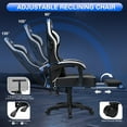 thumbnail image 3 of Hoffree Gaming Chair with Speakers PU Gamer Chair with footrest and massage Egonomic Computer Game Chair with Headrest and Lumbar Support for Adults and Office Gaming, 440 LBS, 3 of 11