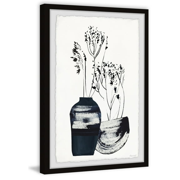 Marmont Hill Wildflower Vases Framed Painting Print