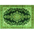 thumbnail image 1 of Ahgly Company Indoor Rectangle Medallion Green Traditional Area Rugs, 6' x 9', 1 of 1