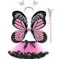 thumbnail image 4 of MEZZALL Girls With Headband And Skirt For Stage Performance Dress Up Party Festive Casual Outfit Sets Kids Holiday Gatherings, 4 of 5