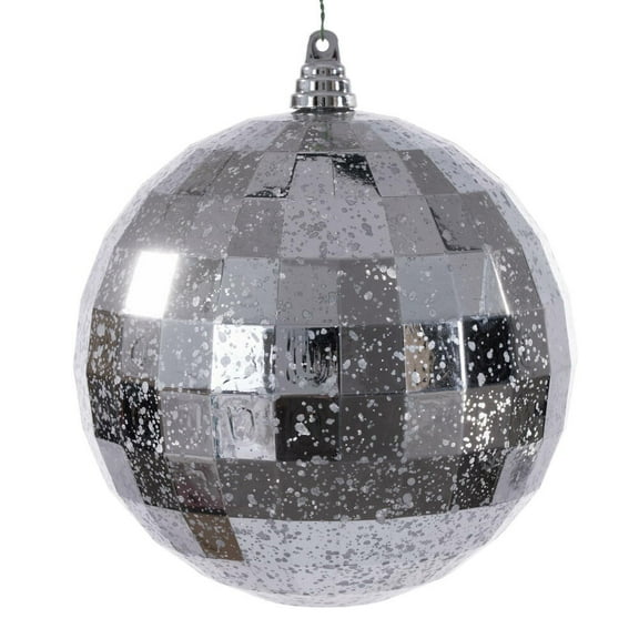 8" Silver Mirror Mercury Ornament