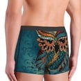 thumbnail image 3 of Uemuo Owl In Blue Pattern Men's Boxer Briefs,Trunk Anti-Chafing,Comfortable, Durable, and Stylish Underwear-Small, 3 of 9