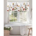 thumbnail image 4 of Spring Floral Valances for Windows, Simple White Yellow Red Flower Rod Pocket Kitchen Window Curtain Valance, Vintage Plant Window Treatment Valance Curtains for Kitchen Living Room Bathroom, 54"x18", 4 of 6