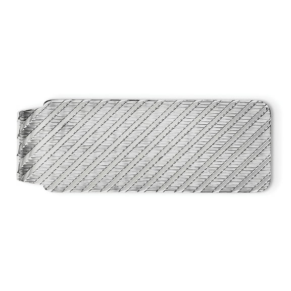 925 Sterling Silver Solid Textured Polished Money Clip Measures 50x20mm Wide Jewelry for Men