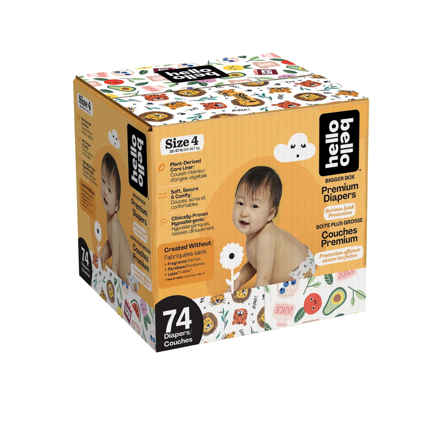 Hello Bello™ Diapers - Club Pack - Size N (0-10 lbs) - 96 ct., Ultra-Soft, Cloth-Like Feel, Inside and Out!