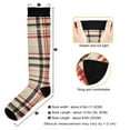 thumbnail image 3 of FORMRS Womens Knee High Socks Casual Long Thick Travel Daily Wear, 1 Pair, Black Tartan, 3 of 6