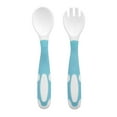 thumbnail image 3 of Toddler Utensils, Bendable Baby Fork Spoon Set Training Spoon With Case For Infant For Self Feeding Blue,Pink,Green, 3 of 8