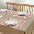 thumbnail image 3 of Pink Ballerina Swan Pattern Summer Placemats Table Placemats Set Of 4-Linen Kitchen Washable Placemats Table Mats 11.8"x17.7"Non-Slip Heat Resistant, 3 of 6