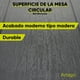 thumbnail image 5 of Mesa circular plegable Artego tipo madera plástico HDPE ligera 80cm, 5 of 8