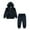 Black, variant on Esaierr 2PCS Baby Kids Boys Girls Velour Tracksuit Outfits Toddler Infant Hoodie Velour Sweatshirt Autumn Winter Sweatsuits Jogging Suits for 9m-13y