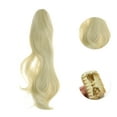 thumbnail image 4 of Unique Bargains 1 Pc Inward-curling Wig Hair Clips for Hair Extension 23.62" Length White Gold Tone, 4 of 6