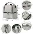 thumbnail image 6 of Breast Pump Bag Cooler Compartment for Breast Pump Double Layer for Mother Breast Milk Pump Gray, 6 of 7