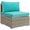 Blue/Gray, variant on Modern Contemporary Urban Design Outdoor Patio Balcony Garden Furniture Sofa Middle Chair, Sunbrella Rattan Wicker, Light Gray Beige