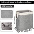 thumbnail image 3 of Laundry Basket With Handles, Collapsible Linen Laundry Hamper Clothes Baskets, 3 of 5