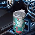 thumbnail image 6 of OBREWU Flamingo and Palm Leaves Tropical Hawaii Tumbler with Handle and Lid,Flamingo and Palm Leaves Tropical Hawaii 40oz Double Wall Vacuum Insulated Tumbler,Cups Gift for Women and Men, 6 of 7