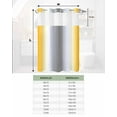 thumbnail image 4 of No Hook Shower Curtains, Yellow Grey Extra Long Bathtub Curtains with Snap in Liner, Gray Farmhouse Modern Rustic Waterproof Washable Fabric Bathroom Shower Curtain Sets, 72" x 96", 4 of 7