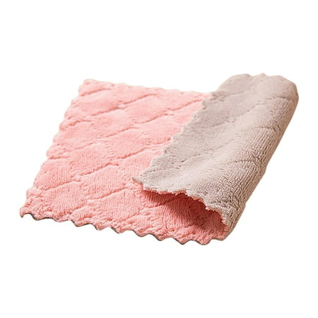 

TFDZ Microfiber Cleaning Cloth Rags For Cleaning Kitchen Dish Towels Super Absorbent Kitchen Towels Coral Fleece Cleaning Wipes Machine Washable C