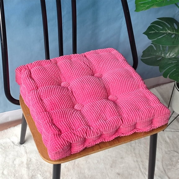 Uutvery Square Corn Kernel Seat Cushion, Thickened Handmade Tatami Floor Cushion, Corduroy Chair Pad and Pet Mat, Portable Cushion for Reading Gaming, 16x16 Inches