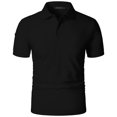 thumbnail image 2 of Jalioing Men's Golf Shirt Collared Short Sleeve Button Shirts Solid Color Classic Work Tops Summer Clothes, 2 of 6