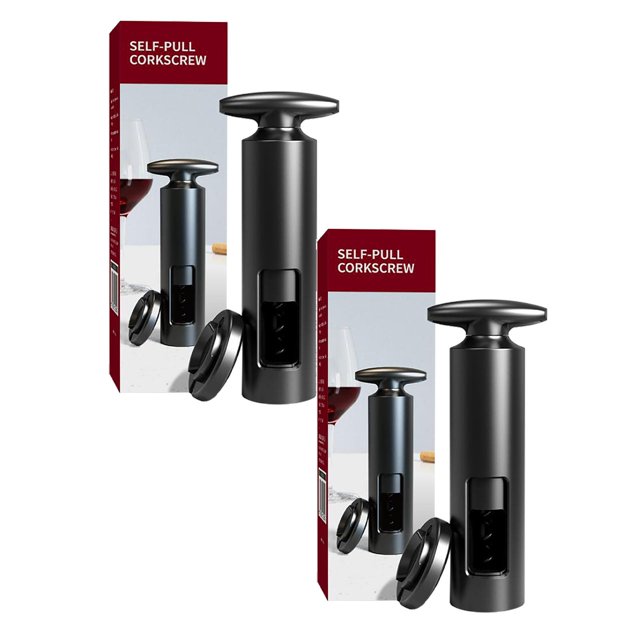 Oleegame 2PC Black Can Opener Opener Wine Corkscrew Red Wine Kitchen Sim-ple Seah-orse Red Tool Kitchen,Dining & Bar