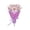 Purple, variant on Fareti 3D Floral Bouquet Greeting Card with Ribbon, Thick White Cardstock for Birthday, Anniversary or Thank You Message, Giftable 8x5.9 Inch Folded Note