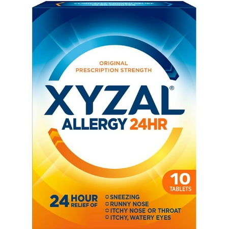Xyzal 24 Hour Allergy Relief Tablets 10 ea (Pack of 4)